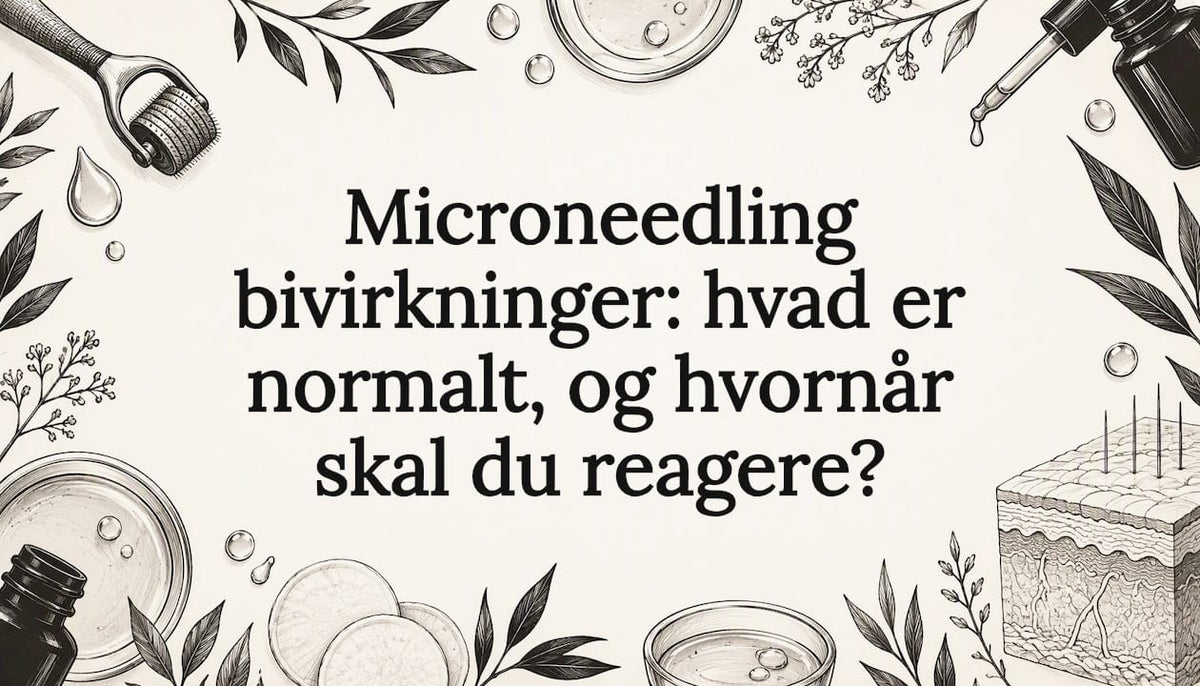 Titelgrafik med microneedling og hudens lag