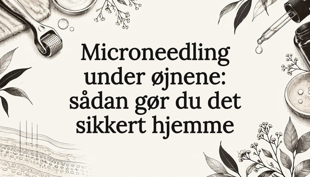 Titelkort med tegninger af hudplejeværktøjer