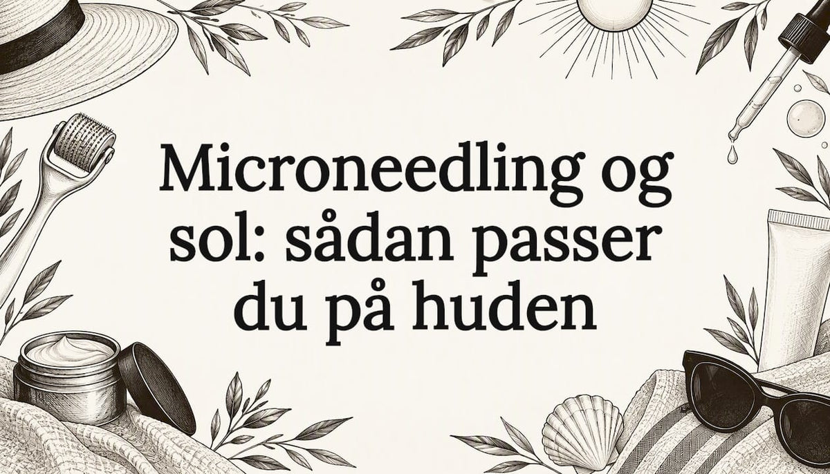 Dekorativ titelgrafik om microneedling og sol