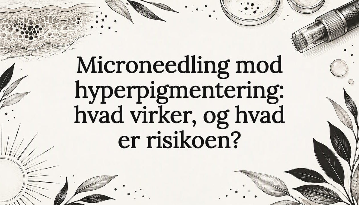 Skitserede hudlag og microneedling-værktøj