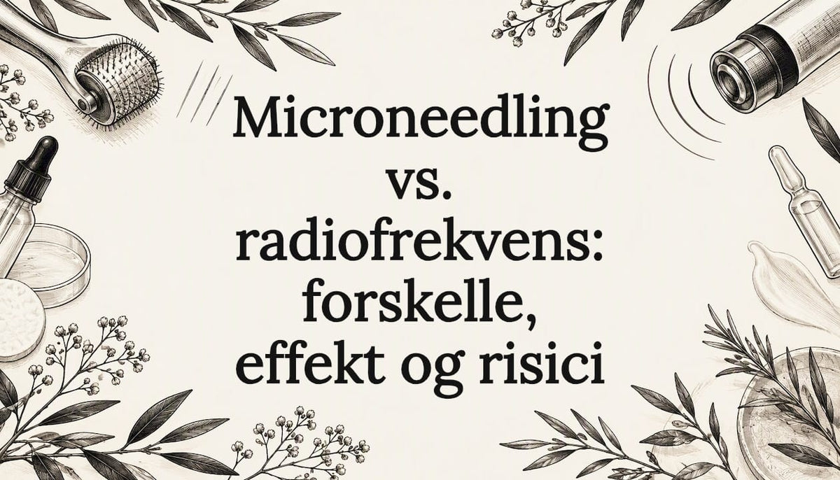 Dekorativ tegning af microneedling og radiofrekvens