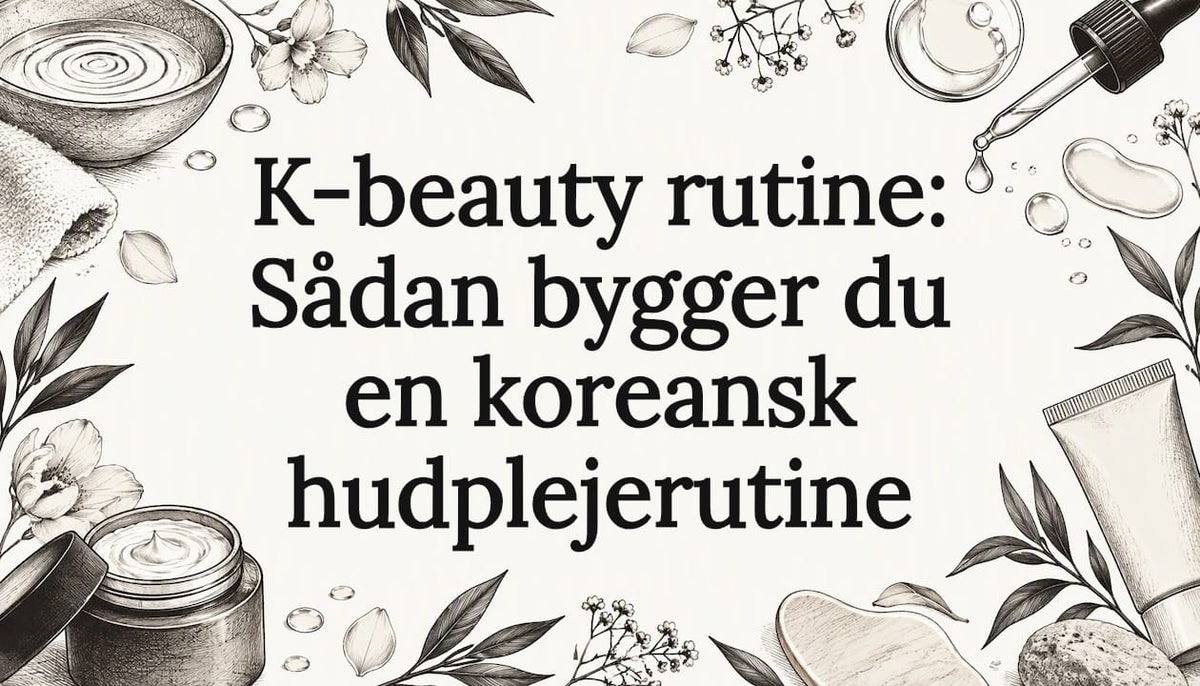 Skitsede hudplejeprodukter omkranser titlen